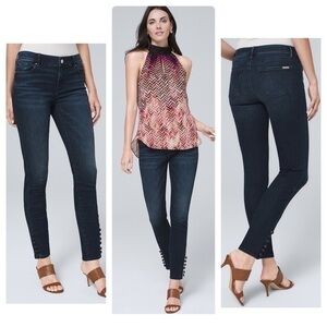 WHBM Petite Classic-Rise Button-Detail Skinny Ankle Jeans 2